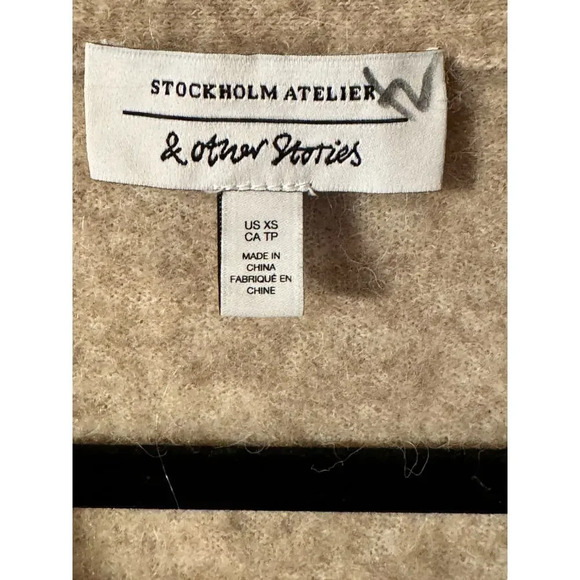 & Other Stories Stockholm atelier XS Alpaca wool blend cardigan sweater - Picture 4 of 9